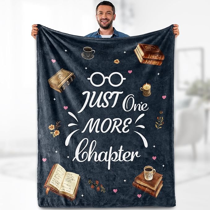 Book Lover Blanket Gifts for Kids Women - Books Library Reading Themed Throw for Men Teen Adults Reader Soft Fleece Cozy Bed Couch Birthday Christmas Lightweight Blanket 50"x60"