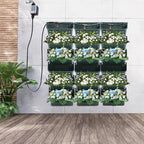 Self-Watering Wall-Mounted Planter, Vertical Garden Planter Set with 18 Pots, Stackable Plant Grow Pots with Electronic Timer for Growing Veggies, Fruits, Herbs, Flowers.