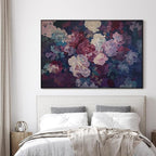SIGNWIN 46"x72" Extra Large Framed Wall Art Bold Peony Bloom in Colorful Impressionist Style, Lush Floral for Home Living Room Bedroom Decor (Frame Assembly Required)