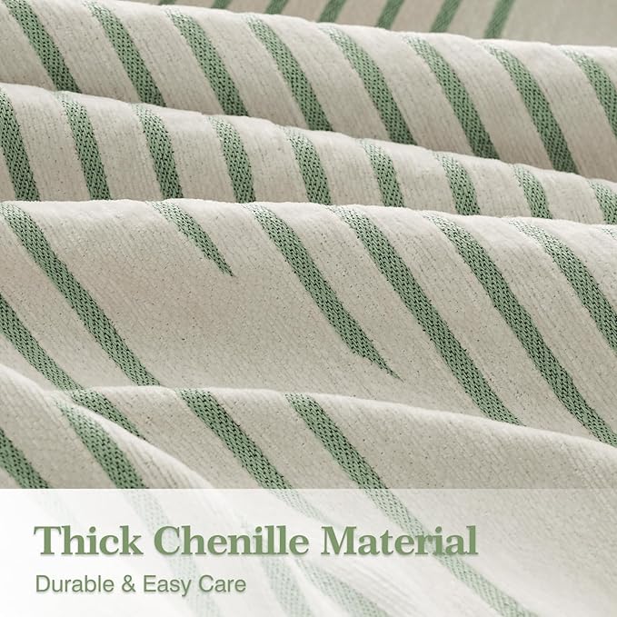 Boho Couch Cover Washable Sectional Couch Covers for Dogs Reversible Sofa Slipcover for 2 or 3 Cushion Couch Pet Friendly Furniture Protector (3# Sage Green, 71" x 150")