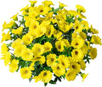 UV Resistant Artificial Petunias 13.3In Fake Flowers Artificial Flowers for Outdoors Silk Flowers Fake Hanging Basket Plants Suitable for Outdoor Porch Decoration patio Decoration,Yellow,8PCS