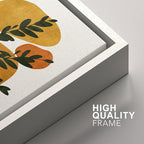 SIGNFORD Framed Canvas Print Wall Art Set Mid-Century Forest Fern Leaf Collage Abstract Shapes Illustration Modern Art Decorative Nordic Nature for Living Room, Bedroom, Office - 16"x24"x2 White