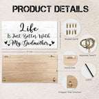 Godmother Gifts Picture Frame Photo Holder for Wall, Birthday Gifts for God-mother Grandma, Thank You Grandmother Gift from Grandchildren Grandkids Hanging Photo Display