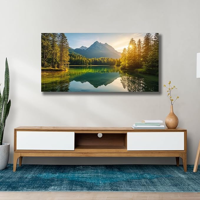 Yuaxker Large Nature Pictures Wall Decor Green Landscape Posters Modern Inspirational Wall Art Trendy Wall Prints Artwork for Living Room Bedroom Dining Room Office Home Decor 30x60inch