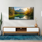 Yuaxker Tree Pictures Wall Decor Green Wall Art Natural Landscape Painting Modern Aesthetic Artwork for Living Room Bedroom Dining Room Office Home Decor 20x40inch