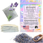 Lavender Sachet for Dryer, Naturally Scented Luggage Sachets, Closet & Drawer Fragrance, Freshens Laundry, Shoes, Gym Bags, Cars & Sweater Storage w/Premium Extra Flowers, Grown in USA (6 Pack)