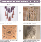 Macrame Dream Catcher for Girls - Large Dream Catchers Boho Wall Decor, Handmade Tassels Ornament Colorful Room Decor for Bedroom Livivng Room Nursery Apartment (Purple Mix)