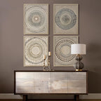 SIGNWIN Framed Art Beige Abstract Geometric Circle Stroke Minimalist Folk Boho Mid-Century Inspired Digital Print Decorative Zen Bedroom Relax Multicolor - 11"x14"x4 Natural