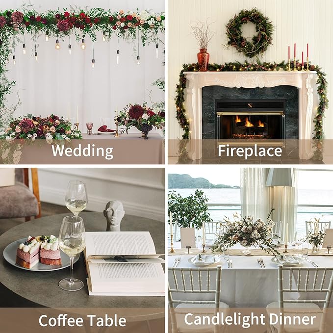 Sziqiqi Gold Taper Candle Holder: 6 Pcs Tall Candleholders - Hurricane Candle Sticks Holder for Wedding Christmas Party Table Centerpiece