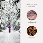 Literie NYC Inspired Scented Candle: Skiing Out West - Sandalwood & Clove Bud Scent, 9oz, 50 Hour Burn, Vegan Soy & Coconut Blend Candle for Home Decor, Gift for Women & Men