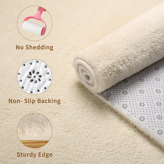 Sour Lemon 8x10 Area Rugs for Living Room, Soft Large Area Rug Fluffy Rugs for Bedroom，Machine Washable Area Rug Non Slip Carpet Rug for Living Room Playroom Kids Room Home Decor