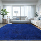 7x10 Area Rug for Living Room: Blue Area Rug 7 x 10 Large Bedroom Rugs-Fluffy Shag Rug Modern Indoor Soft Shaggy Fuzzy Floor Carpet for Living Room,Bderoom (7x10 Feet.Blue)