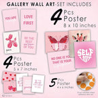 Fardes Preppy Room Decor, Pinky Pictures for Teen Girls Bedroom Decor, Inspirational Cute and Preppy Gifts, Motivational Pink Wall Decor for Bedroom