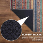 Keen Home Design 4x6 Rug - Machine Washable Area Rug with Non-Slip Backing, Ideal for Living Room, Dining Room, Bedroom - Vintage, Easy Clean, Durable, Low Pile Rug - (4' x 6')