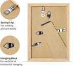 upsimples 4x6 Picture Frame, Natural Solid Wooden Picture Frames, Display 3.5x5 with Mat or 4 x 6 Without Mat, Wall or Tabletop, 1 Pack, Natural