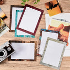 Tatuo 6 Pack 5x7 Magnetic Picture Frames Rustic Distressed Farmhouse Wood Pattern Fridge Picture Frame Magnets for Christmas Refrigerator Locker Home Classroom Office