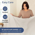 Cal King Size 4 Piece Sheet Set - Comfy Breathable & Cooling Bed Sheets Set - Hotel Luxury Bedding for Women, Men, Kids, Teens, Boys & Girls - Deep Pockets & Wrinkle Free - Oeko-Tex - Beige Stripes 2