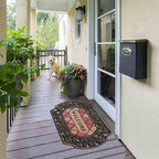 CHICHIC Entrance Door Mat Large 24 x 36 Inch Entry Way Doormat Front Door Rugs Outdoors Heavy Duty Welcome Mat Non Slip Rubber Back Low Profile for Garage, Patio, High Traffic Area, Small Flower