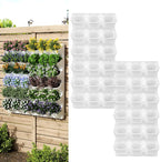 Self-Watering Wall-Mounted Vertical Planter, 36 Pots Wall Planter Indoor Vertical Living Green PlantWall Easy Installation 45''x39'' x5'' (White, 45X39 Inch 36Pcs)