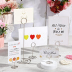 Teling 36 Pieces Table Number Holders 3 Size Place Card Holder Name Numbers Menu Memo Note Card Picture Photo Clip Stand Table Sign for Wedding Anniversary Party Display(Silver)