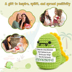 OCCdesign Mini Christmas Inspirational Gifts – Handmade Positive Dinosaur for Women Men Coworkers Friends Encouragement Birthday Christmas Holiday Stocking Stuffer