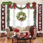 24 Inch Eucalyptus Greenery Wreaths for Front Door, Large Artificial Outdoor Spring Summer Wreath for Porch, Window, Farmhouse, Home Decor - All Seasons