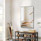 Beveled Bathroom Mirror, 24x40 Large Frameless Mirrors for Over Sink, Upgraded Shatterproof Beveled Frameless Vanity Mirror for Bathroom,Bedroom,Living Room and Entryway