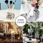 200PCS Silver Faux Pearls Beads for Centerpiece Vases, Vase Filler Faux Pearls, No Holes Filler Beads for Party Anniversary Birthday Wedding Table Decor, 10/14/20/30mm