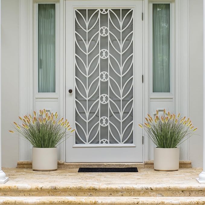 Artificial Grass, Fake Grass, Artificial Shrubs, Wheatgrass Cattails Fake Grass Decorations, Artificial Plants, Ornamental Grass, Outdoor Fake Grass, Green Leafy Decorations (12PCS)