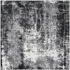 Keen Home Design Area Rugs - 10ft Round Non-Shedding, Abstract Rugs for Kitchen, Living Room, Bedroom, Dining Room, Entryway - Size: 10' Square, Abstract Black