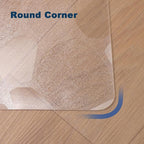 Clear Pebble Patterned Refrigerator Mat, 2mm PVC Anti-Slip Floor Protector, Scratch & Moisture Resistant, Floor Protection for Under Refrigerator (36x36 inch)