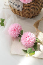 Floroom 12pcs Pink Faux Silk Mums Artificial Flowers Bulk Fake Chrysanthemums with Stems for DIY Wedding Table Centerpieces Floral Arrangements Vase Fillers Home Decorations