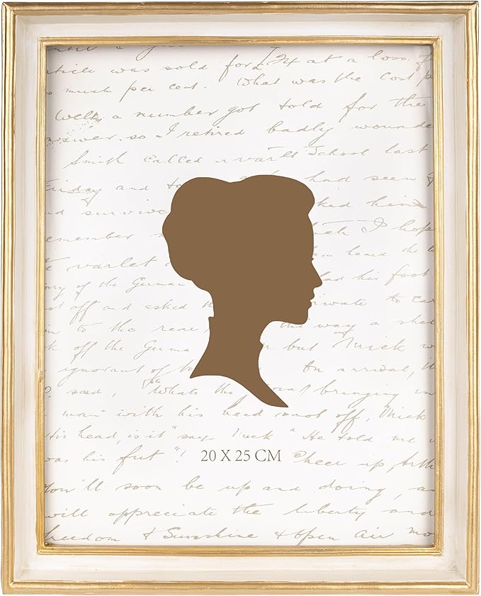 AELS 8x10 Inch Vintage Picture Frame, Elegant Antique Photo Frames with Glass Front, Photo Display, Tabletop Wall Hanging, Gift Ideas, Off-white with Gold Trim