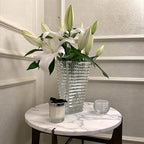 MCMCNCUIU Crystal Glass Vase, Large Crystal Vases for Flowers, Large Flower Vase, Clear Modern Vases for Living Room, Bedroom, Kitchen, Dining Table, Mantle, Wedding, 11 Inches