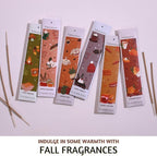 Folkulture Incense Sticks | Set of 6 (120 Fall Incense Sticks) | Non Toxic Fall Scents with 45 Min Burn Time | Pumpkin Spice, Apple Orchard, Caramel, Vanilla | Organic Inscent for Fall Essentials