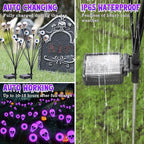 Solar Halloween Lights Outdoor, Scary Eyeball Lights, 4PACK 32LED, IP65 Waterproof, Decor for Garden/Yard/Patio/Lawn/Pathway (Purple)