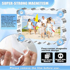 Aheroi 4x6 Acrylic Picture Frames, 3 Pack Clear Scalloped Acrylic Photo Frame Freestanding Magnetic Picture Frames for Desktop, Transparent Thickened Double Sided Picture Frame, Exclusive Shape Design