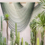 Macrame Wall Hanging Green Yarn Art Dip-Dye Boho Wall Decor Fiber Wall Art Craftsmanship Home Decor 57" W x 39" L