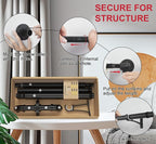 Curtain Rods for Windows 120 to 170, Heavy Duty Industrial Curtain Rods, Black Blackout Curtains Rod, Wrap Around Outdoor curtains rods for patio, 1 Inch Adjustable Drapery Pole 144-170"