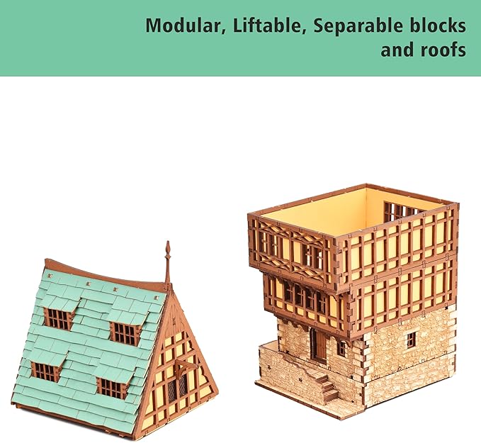 Amber Rowhouse DIY Wooden Building Kit for Adults, Suitable for Playing - Realistic