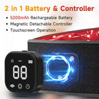 Red Light Therapy Belt for Body: Massage Heating Infrared Light Device, Portable Cordless 660nm&850nm Pad Wrap with Vibration and Rechargeable Battery for Waist Belly Pain Relief Women Men at Home