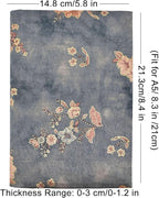 BLBMH A5 Book Covers for Paperbacks Book Cover Fit for 5.5x8.3 inch Adjustable Book Sleeve Cover for A5 Diary Books Fabric Softcover Protector for Notebook - Flower 4 Green