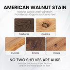 Floating Shelves for Wall, Live Edge 40"W x 9.3"D x 1.5"H Wood Floating Shelf, Set of 2 with Invisible Heavy-Duty Metal Bracket, Deep Floating Shelf for Living Room Kitchen, Natural Finish