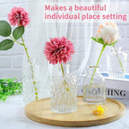 INFTYLE Vintage Flower Vase Set of 24, Clear Glass Bud Vases for Decor, Wedding, Party