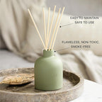 Craft & Kin Reed Diffuser for Home & Bathroom – White Birch & Cedar Reed Diffuser Set with Fragrance Sticks, Long-Lasting Alcohol-Free Scent, Fall Earthenware Collection, 6.7oz