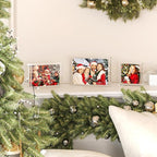 Egofine 8x10 Acrylic Frames 4 Pack, 20mm Thicker Frameless Clear Picture Frames, Double Sided Magnetic Picture Frames, Free Standing Desktop Display