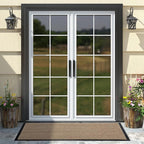 Yimobra Front Door Mat Outdoor Indoor Entrance, 100% Waterproof All-Season All Weather Doormat, Welcome Matt Outside Entry, Non Slip, Low Profile, Heavy Duty Patio Porch Floor Mats,47 x 24,Khaki