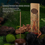 Sandalwood Incense Sticks – Handmade Natural Incense Sticks for Air Purification, Meditation, Focus, Work and Stress Relief Gifts
