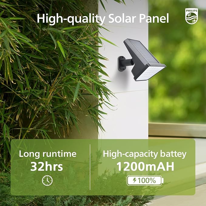 Philips 6 Packs Solar Spot Lights Outdoor Waterproof, 28 LED 7500K Solar Powered Landscape Pathway Lights, Dusk to Dawn Solar Spotlights for Garden, Yard, Lawn, Walkway, Driveway