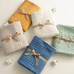 PHF 100% Cotton Waffle Weave Blanket King Size, Soft Lightweight Breathable Cozy Summer Blankets for Bed, Luxury Aesthetic Woven Bedding for Home Decor, 108"x90", Ginger/Honey Yellow